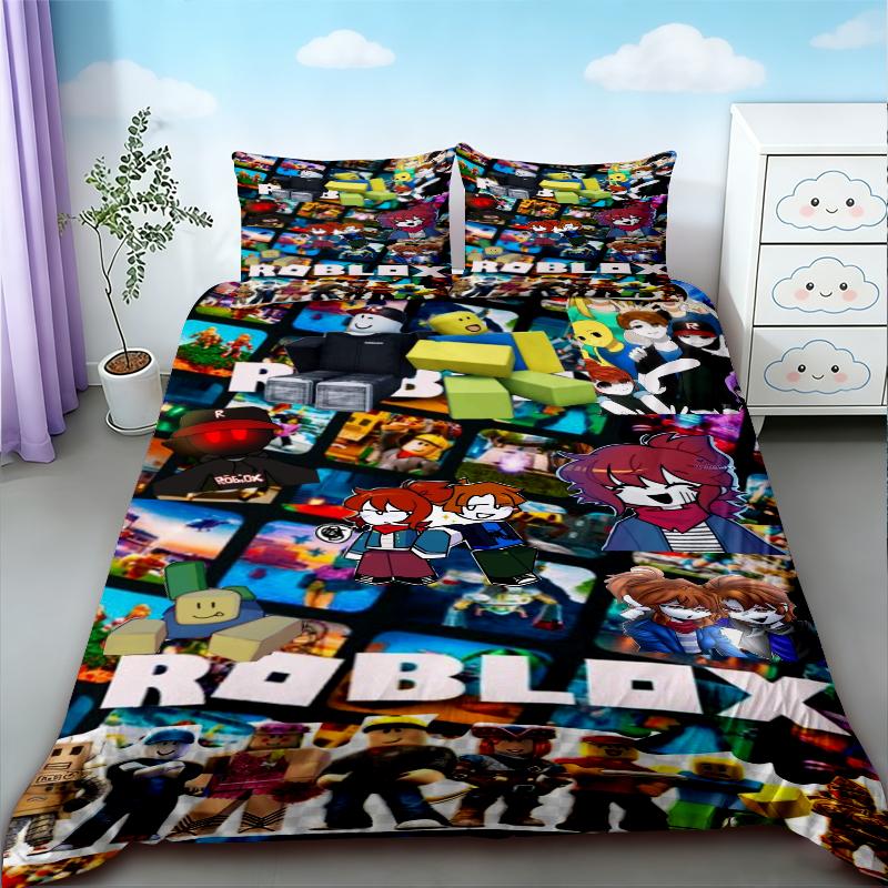 Roblox Cartoon Duvet Cover Bedding Set Soft Comfortable Comforter Cover For Children Bedroom Decor Twin Single Size