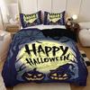 Halloween Theme Bedding Set 3D Printed Duvet Cover Set Skin-Friendly Single Twin Double Size Halloween Decor Duvet Cover Set