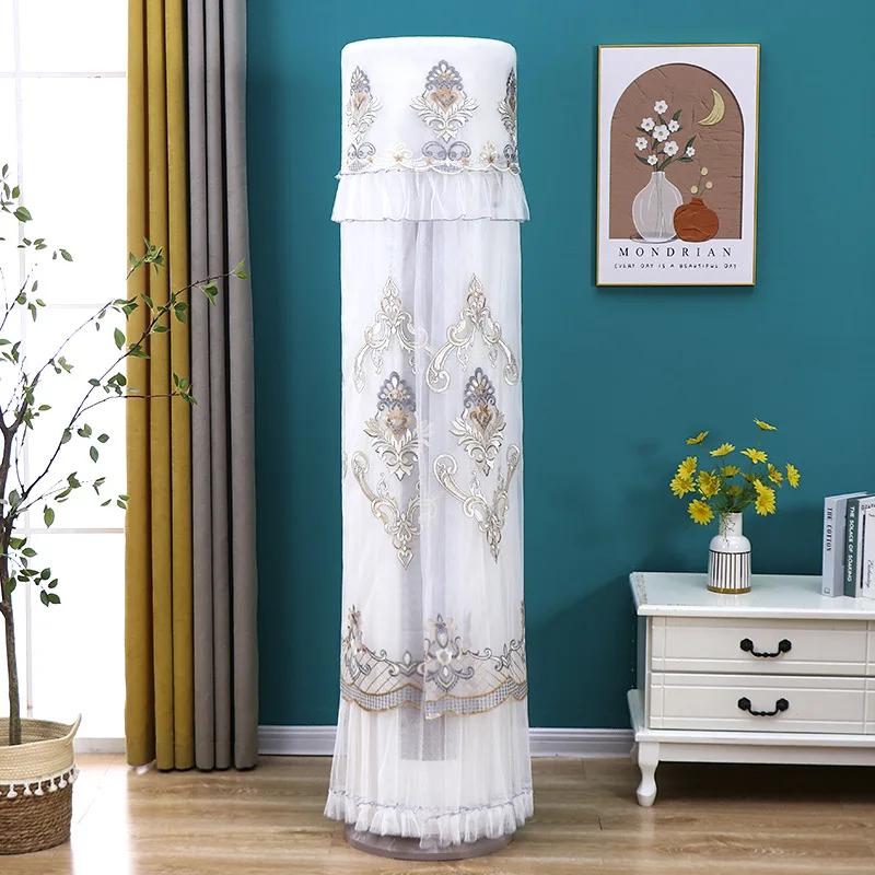 Polyester Romantische Bestickte Klimaanlagenabdeckung Zarte Klimaanlagen-Staubschutzhülle Rundlichkeit Sonnenschutz