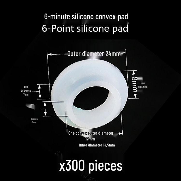 High-Temp Resistant Silicone Convex Washer for 4/6-Point Shower Hose with Mid-Convex Gasket