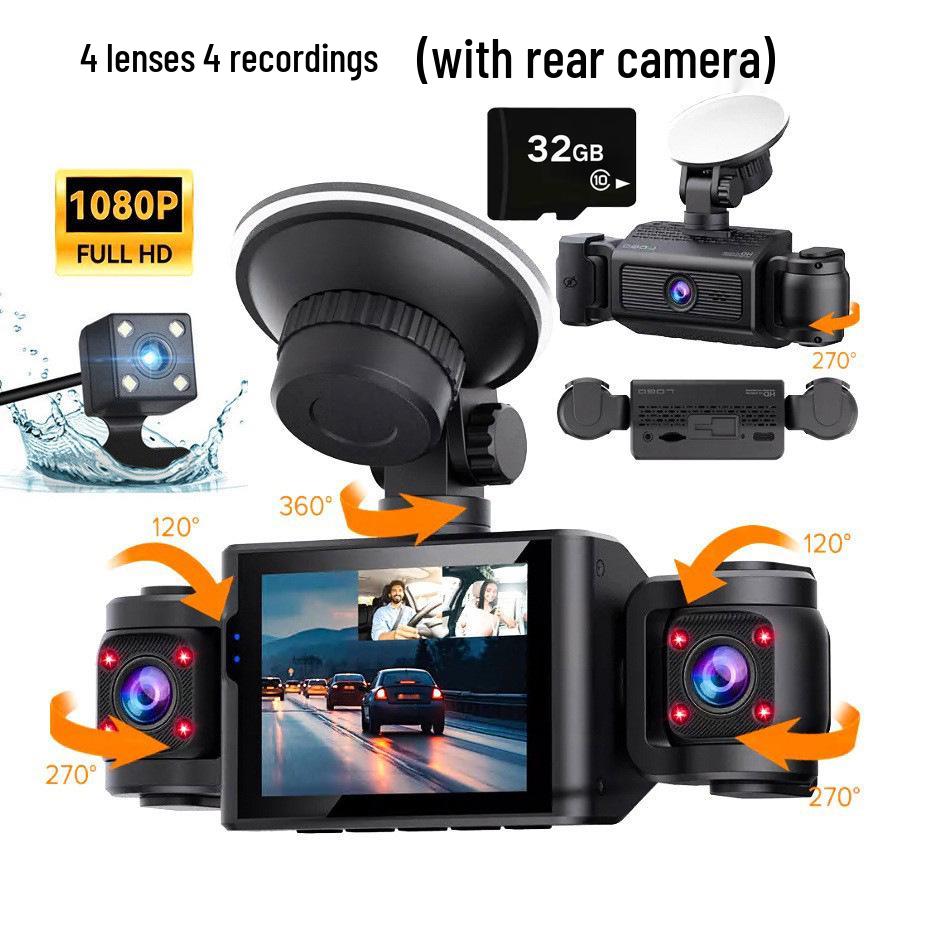 1080P Four-Lens Night Vision Dash Cam