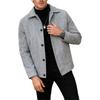New Solid Color Single-breasted Lapel Woolen Jacket Casual Business Men's Jacket