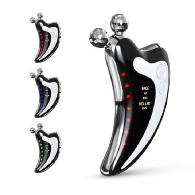 Smart Electric Gua Sha Face Roller 2 with EMS, RF, Heat 7 Color LED Light Therapy Sculpt, Lift, Anti-Aging, Acne Care  Double Chin Reduction