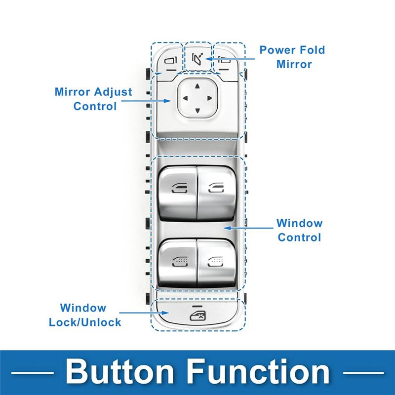 Window Switch 1679057501 A1679057501 For Mercedes-Benz GLE W167 Window Lift Switch Electric Window Switch-M53K