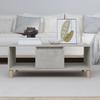 821064 vidaXL Table basse Gris béton 90x50x36,5 cm Bois d'ingénierie