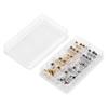 76pcs Watch Crown Assorted Parts Accessories 2.5T Steel Repair Replacement Tool Box