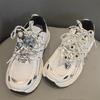 1PCS Crystal Flower Black White Color Fairy Bow Shoe Laces Buckle  Ballet Lace Pearl Shoes Charm Buckle Shoelaces Decoration