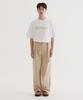COVERNAT Semi-Wide Cotton Belted Pants Beige