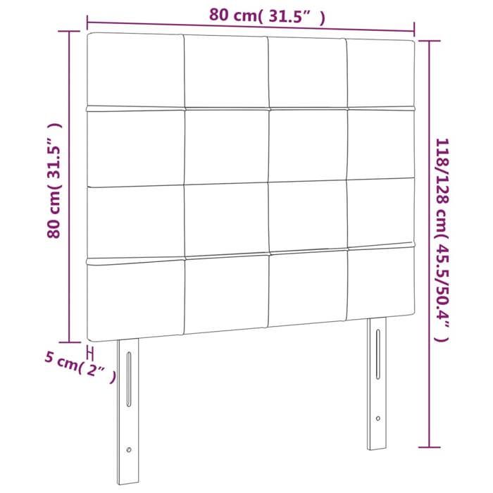 VidaXL LED Headboard Bedroom Furniture Single Bed Accessory Headboard Interior Taupe 3122402