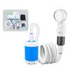 Portable Camping Shower Pump USB Rechargeable Outdoor Camp Hiking Car Washing RV Traveling Electric Shower Head Sprayer Pump