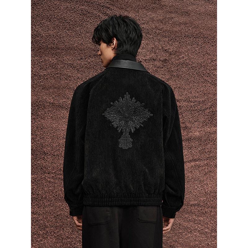 GXG Men's Velvety PU Texture Jacket