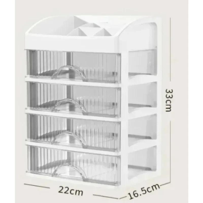 Neuer Schreibtischschubladen Kosmetik-Organizer Transparente Box Große Kapazität Vier Schminktisch Lippenstift Hautpflegeprodukte Aufbewahrungsbox