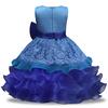 Baby Girls Bow Knot Ruffles Lace Princess Dress Sequins Wedding Party Gown Skirts Dresses