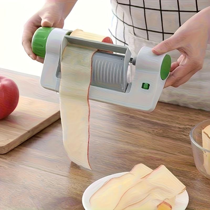 1pc Multi-Functional Kitchen Fruit Slicer and Peeler, Ideal for Cutting Vegetables and Fruits, with Safe Round Blade and Core Remover