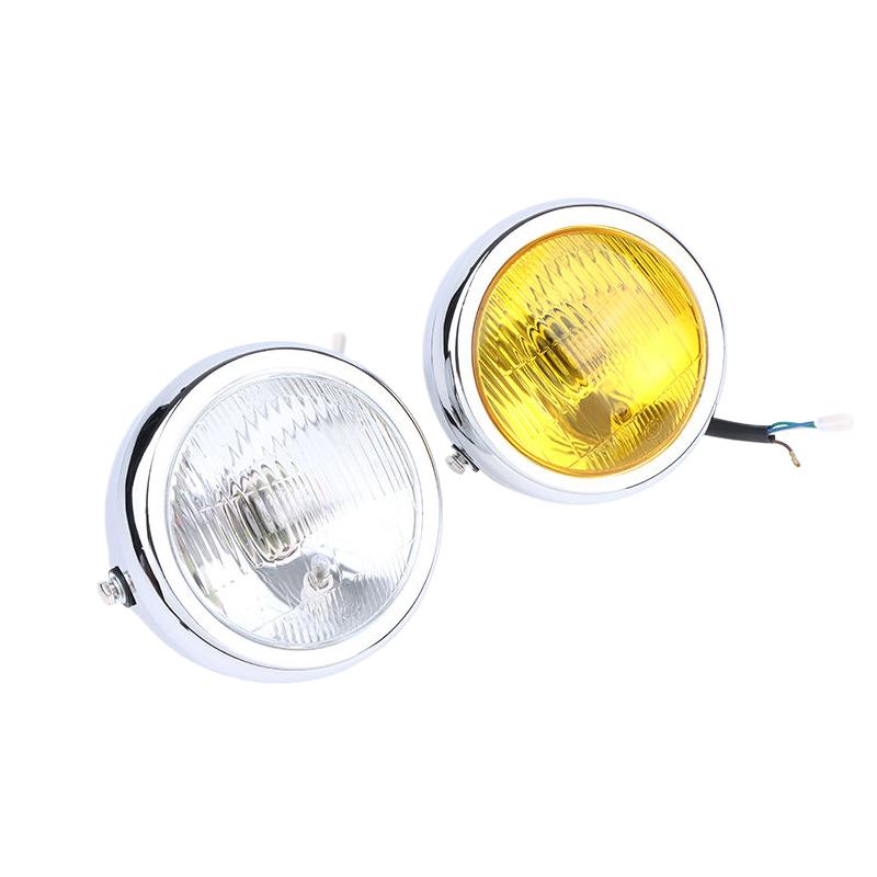Cg125 Retro Stil Runder Motorrad Scheinwerfer Gn125 Motorrad Fahrlicht Runde Frontscheinwerfer Halterung 12V Motorrad Universal