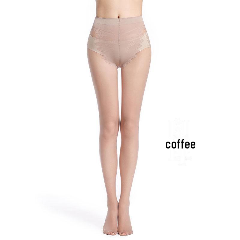 Frühlings-/Sommer Nahtlose Dünne Samtstrumpfhose mit Schmetterlingszwickel, Hakenfest, Vier-Wege-Stretch und Massage-Unterteil.