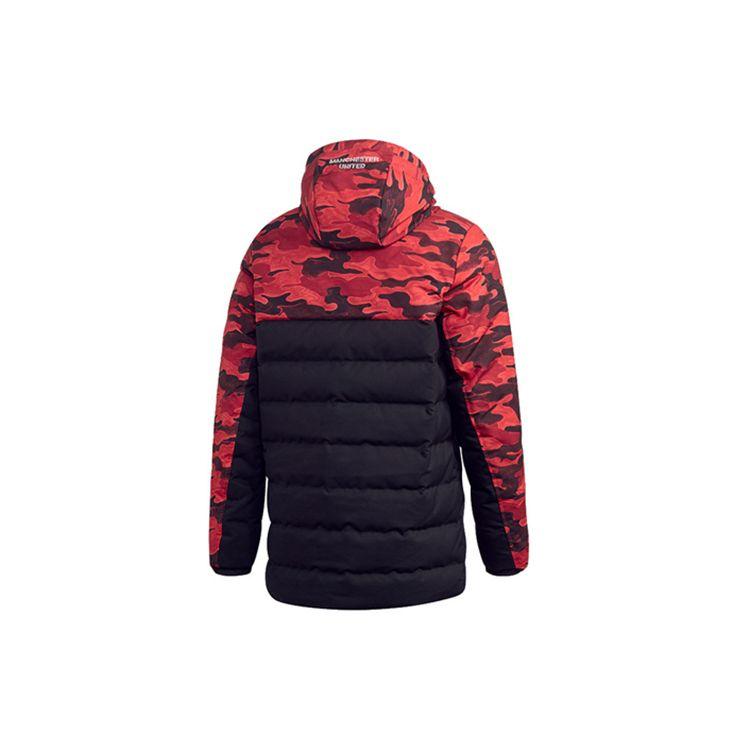 Adidas Manchester United Camo Down Jacket Men Black Red FR3871