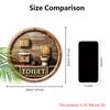 Rustic Toilet Wooden Sign - Decorative Hanging Plaque for Bathroom Door, Wall Decor - Ideal Home Hanging Ornament