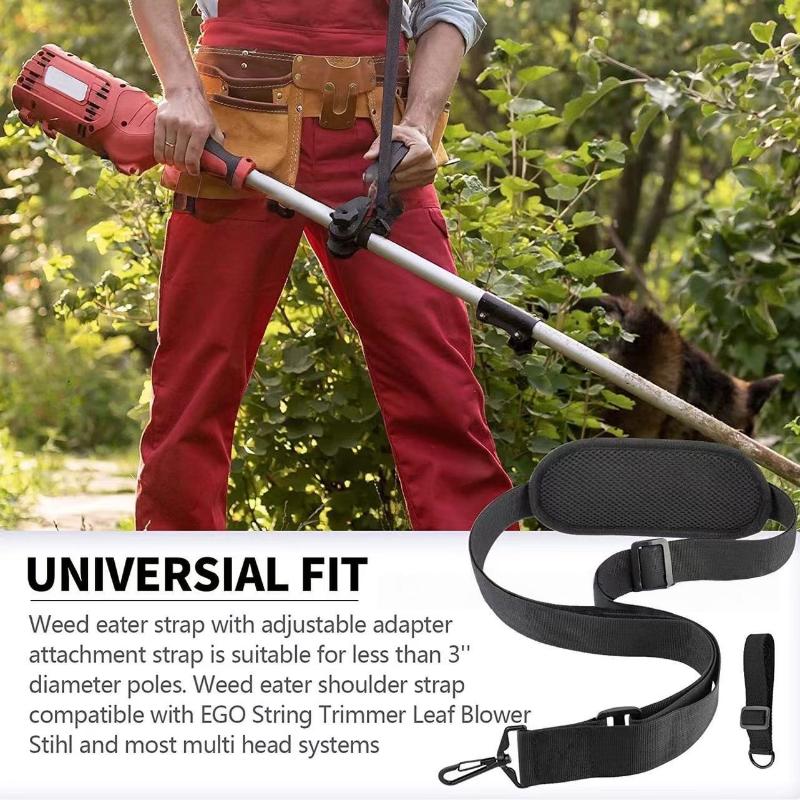 Adjustable Lawn Mower Backpack Straps Wide Application Padded Nylon Shoulder Harness for Trimmer Brush Cutter Weed Eater Garden Work