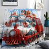 Snowmen Print Flannel Blanket, High Quality Comfortable for All Seasons, Home Decor, Warmth and Comfort, Perfect for Christmas Gifts
