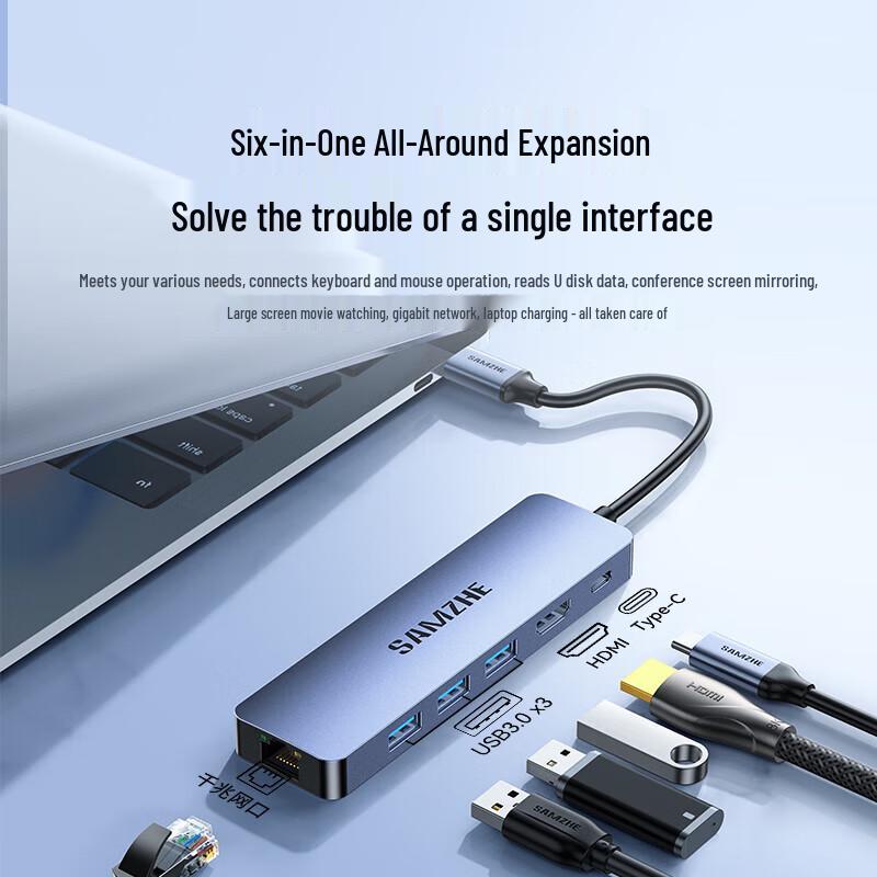 Shan Ze Type-C USB 3.0 Gigabit Ethernet HDMI 4K Dock