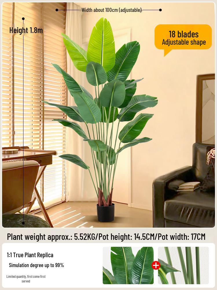 Künstlicher Paradiesvogelbaum - Üppiges Grün für Wohnzimmerdeko