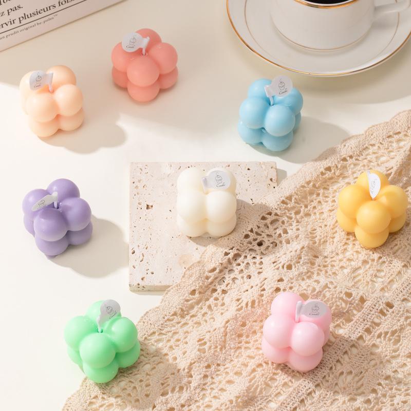 Little Rubik's Cube Aromatherapy Candle Girls' Birthday Gift Home Bridesmaid Creative Low-Temperature Handmade Souvenir