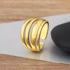 Nidin High Quality 8 Styles Irregular Geometric Multilayer Open Rings Adjustable For Female Male Punk Style Finger Jewelry Gifts