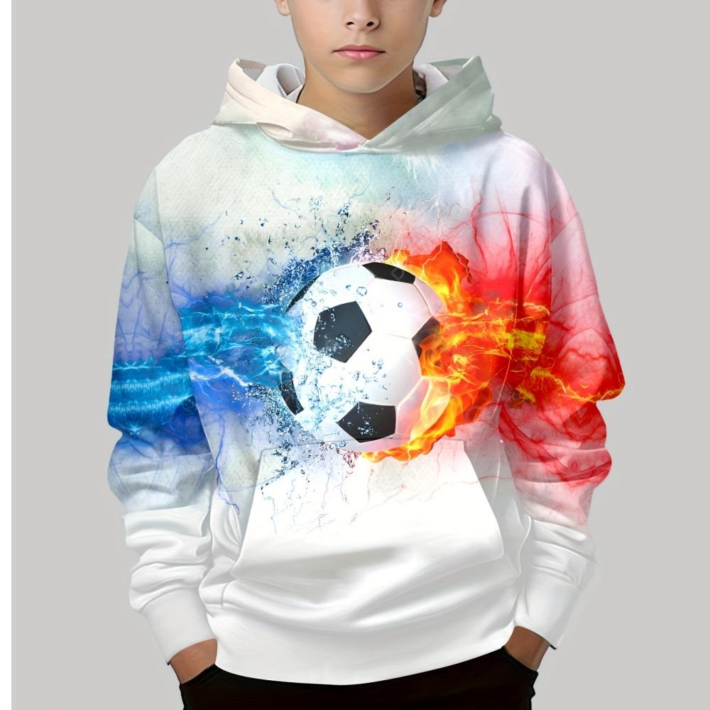 Children Top Kids Clothes Long Sleeve Hoodies 3D Football Print Child Sweatshirt Fall Clothes Casual Outdoor Tops Autumn Clothes