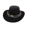 Ethnic Style Accessories Upturned Edge Felt Cowboy Hat Ethnic Style Suede Performance Dance Jazz Top Hat