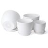 Flower Pot with Saucer Plastic Plant Pot with Drainage Holes Modern Decorative Planter