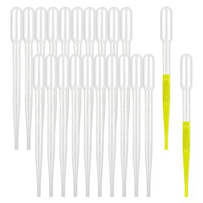 100PCS 3ml Disposable Plastic Transfer Pipettes, Calibrated Dropper Suitable for Science Laboratory DIY Art