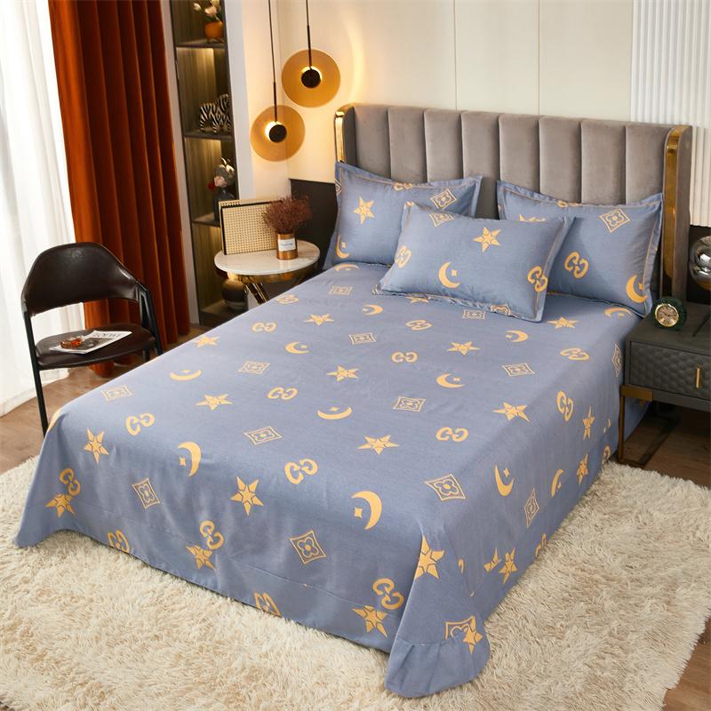 

Комплект простыней из 3 предметов с креативными буквами в мультяшном стиле из 100% хлопка для спальни, утолщенное покрывало размера «queen size», приятное для кожи постельное белье 180x230cm 3Pcs