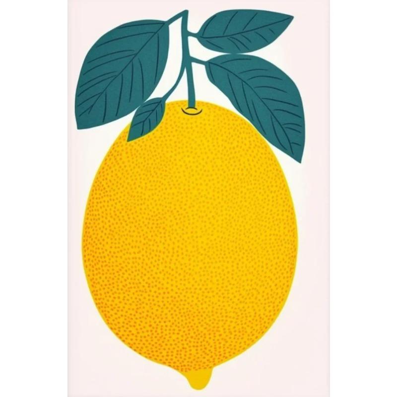 Mercato Frutta Verdura Limone Fragola Papaia Cibo Poster Pittura su Tela Arte Murale Immagini Cucina Casa Ristorante Decorazione