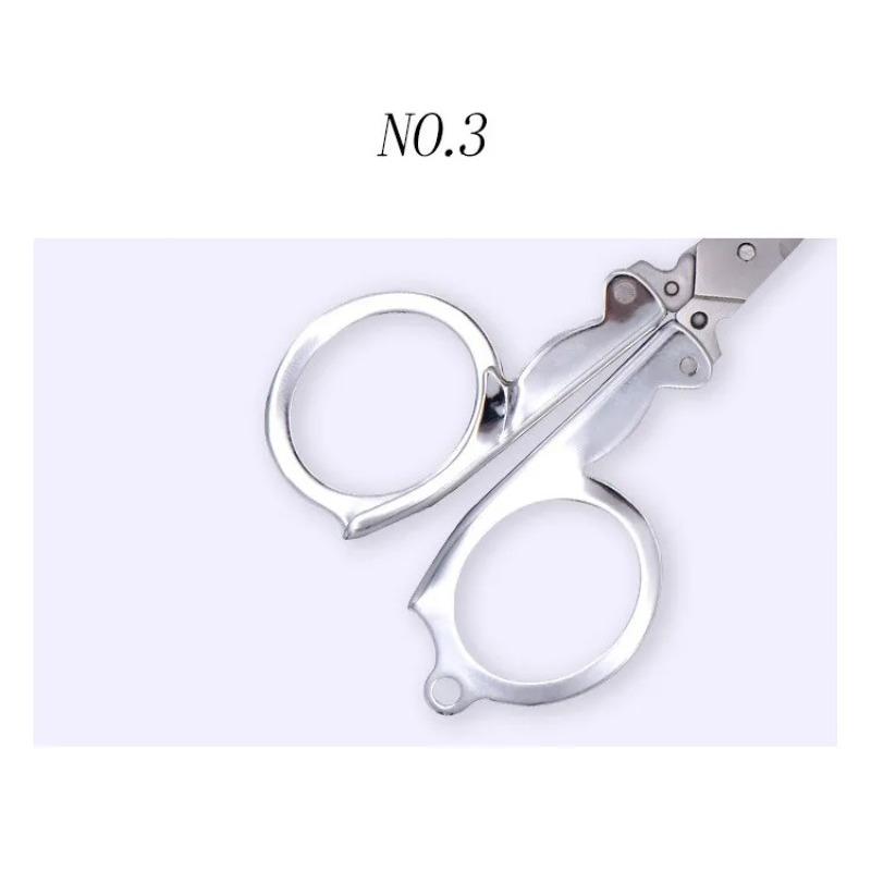 Fishing Shears Stainless Steel Folding Portable Travel Household Mini Scissors Fishing Small Eyebrow Scissors Foldable Thread Clipper