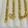 Sand Gold Three-bead Olive Domineering Necklace Men's Gold Store with the Same Simulated Gold Chain