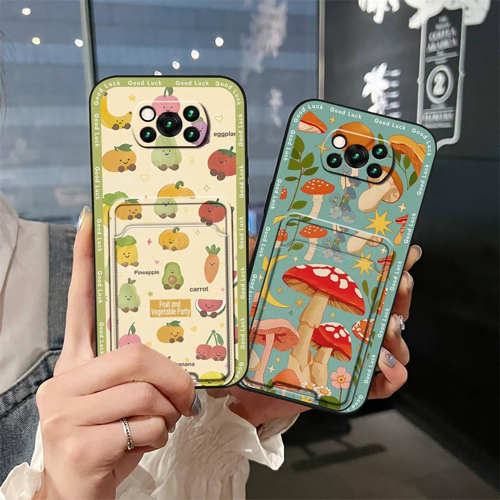 Card bag Shockproof Phone Case For Xiaomi Poco X3 NFC/X3 Pro Waterproof Full wrap Dirt-resistant Anti-dust Silicone Cute