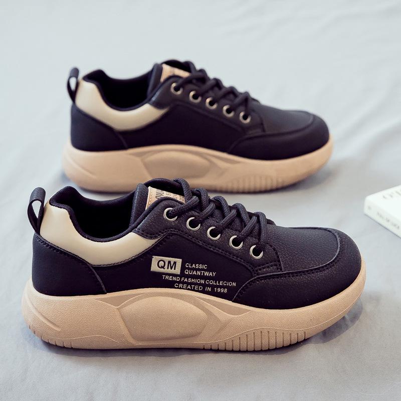 

Весенние женские белые кроссовки на платформе 2025 – Толстая подошва, увеличивающие рост, мягкие кроссовки для мамы XQ5801 38 чёрный