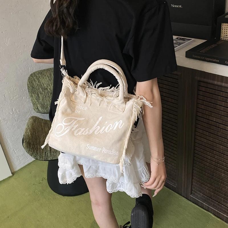 Summer New Letter Tassel Crossbody Bags 2026 High Quality Leopard Sweet Commuting Tote Bags  Sale Versatile Casual Ladies Bags