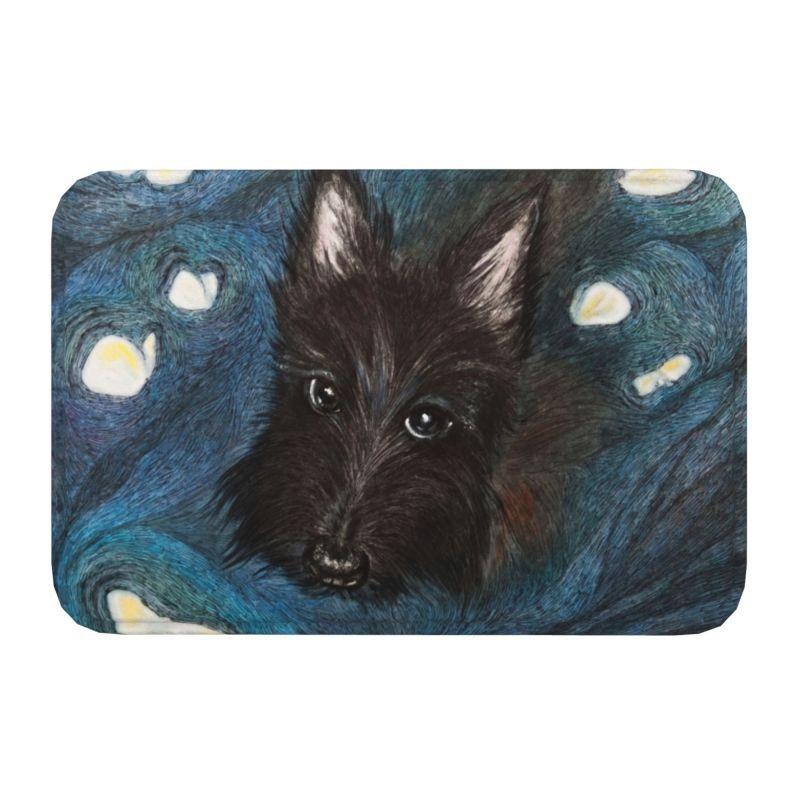 Cute Scottish Terrier Front Door Floor Entrance Mats Indoor Scottie Dog Bath Kitchen Doormat Toilet Carpet Rug Home Decoration