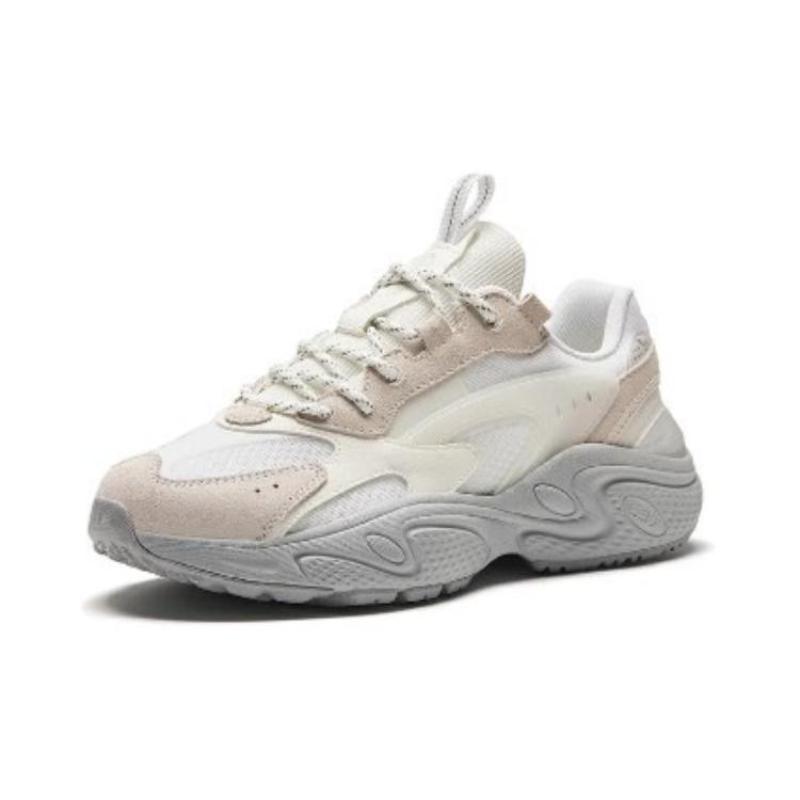 Anta Life Collection Cushioning Wear-Resistant Low-Top Casual Shoes Women's Gray White Brown Sneakers 122428853-3