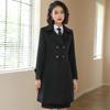Women's Double-Breasted Wool Blend Business Coat