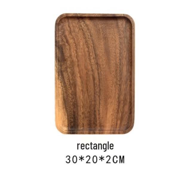 Wooden Leaf-Shaped Snack and Tea Tray
