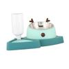 Pet Food Feeder and Automatic Water Dispensers Set with Detachable Stainless Steel Bowl for Small Medium PetsAgate Green
