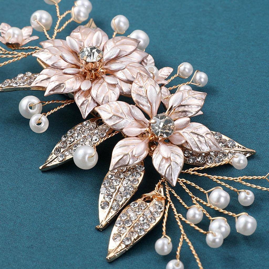 Flower Hair Clips Hair Jewelry Elegant Non-slip Bridal Wedding Headpiece for Hair DIY Accessory Hair Styling