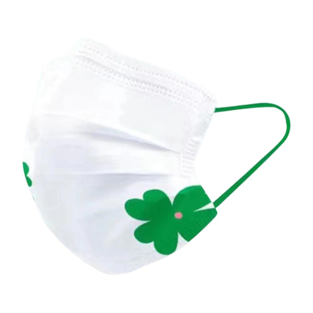 Disposable Face Masks 3 Ply Non Woven Fabric with Elastic Ear Loops and Printed Pattern Pack of 10 for Daily Use Suitable for Adults and Children