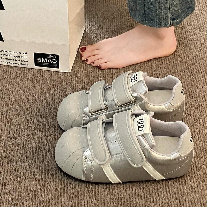 Red Retro Velcro Versatile Platform Agande Training Shoes Women's New Autumn Non-slip Lightweight Board Shoes