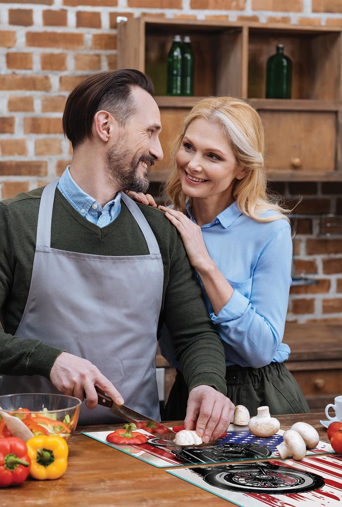 SZKLANA PŁYTA OCHRONNA NA KUCHENKĘ 90x52 MOTOCYKL