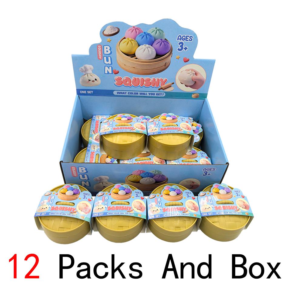 Colorful Dumpling Squishes Stress Balls Reusable Low Rebound Decompression Toys Home Decoration Friend Unique Birthday Gift