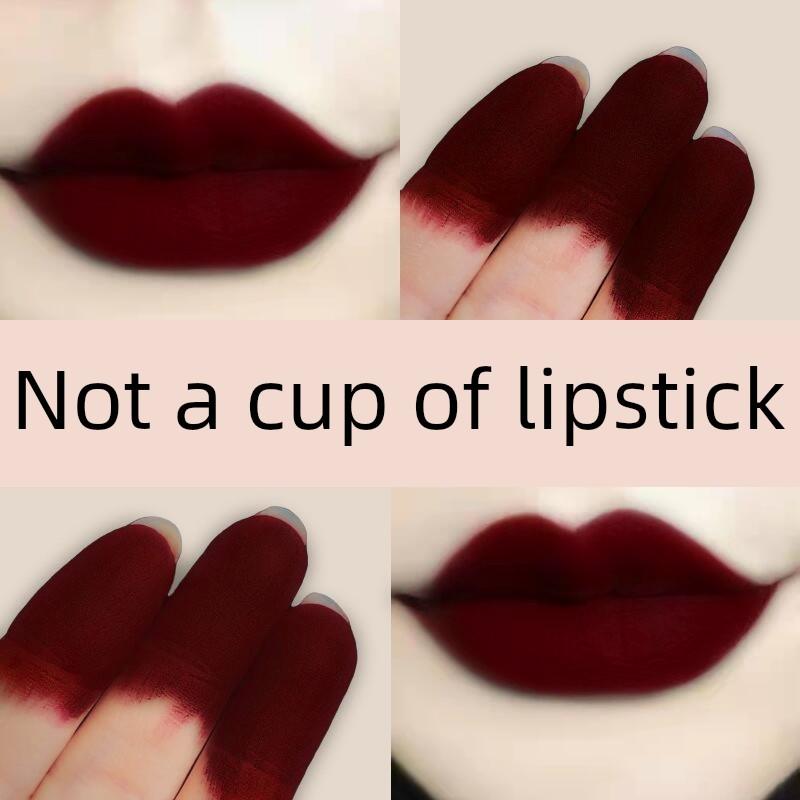Non-Stick, Non-Fading, Matte Lipstick In a Vintage Cherry Color That Moisturizes and Waterproofs, Suitable for Yellow Skin Tones To Enhance Whiteness